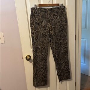 Ralph Lauren Black and Tan Paisley Trousers
